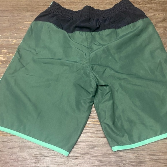 Women's Nike Dri-FIT athletic shorts green with a light green trim drawstring S - Picture 2 of 7